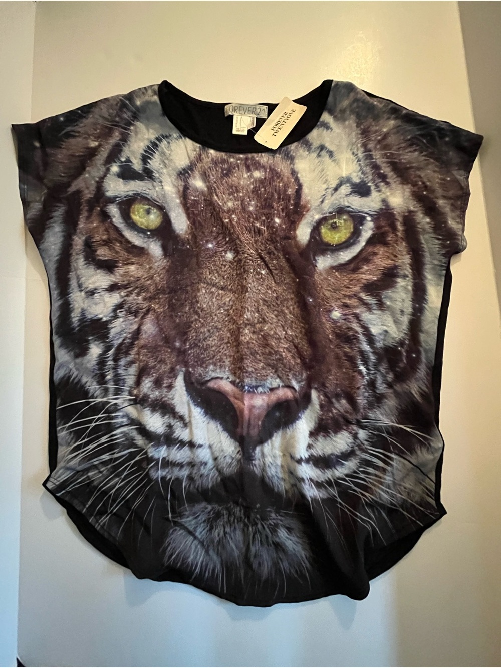 NWT Forever 21 - Tiger Face Top - Size S